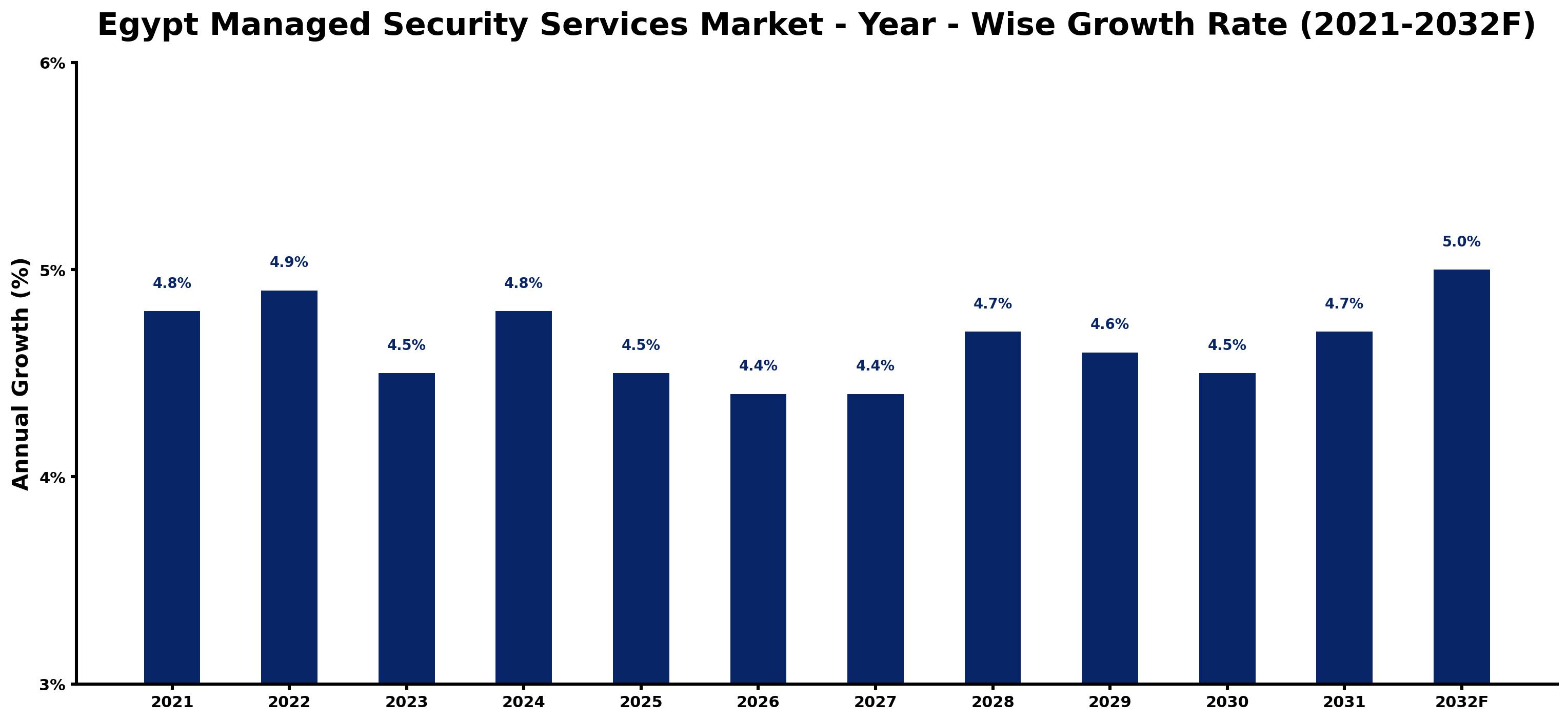 Egypt Managed Security Services Market Year-wise Growth Rate and Key Drivers
