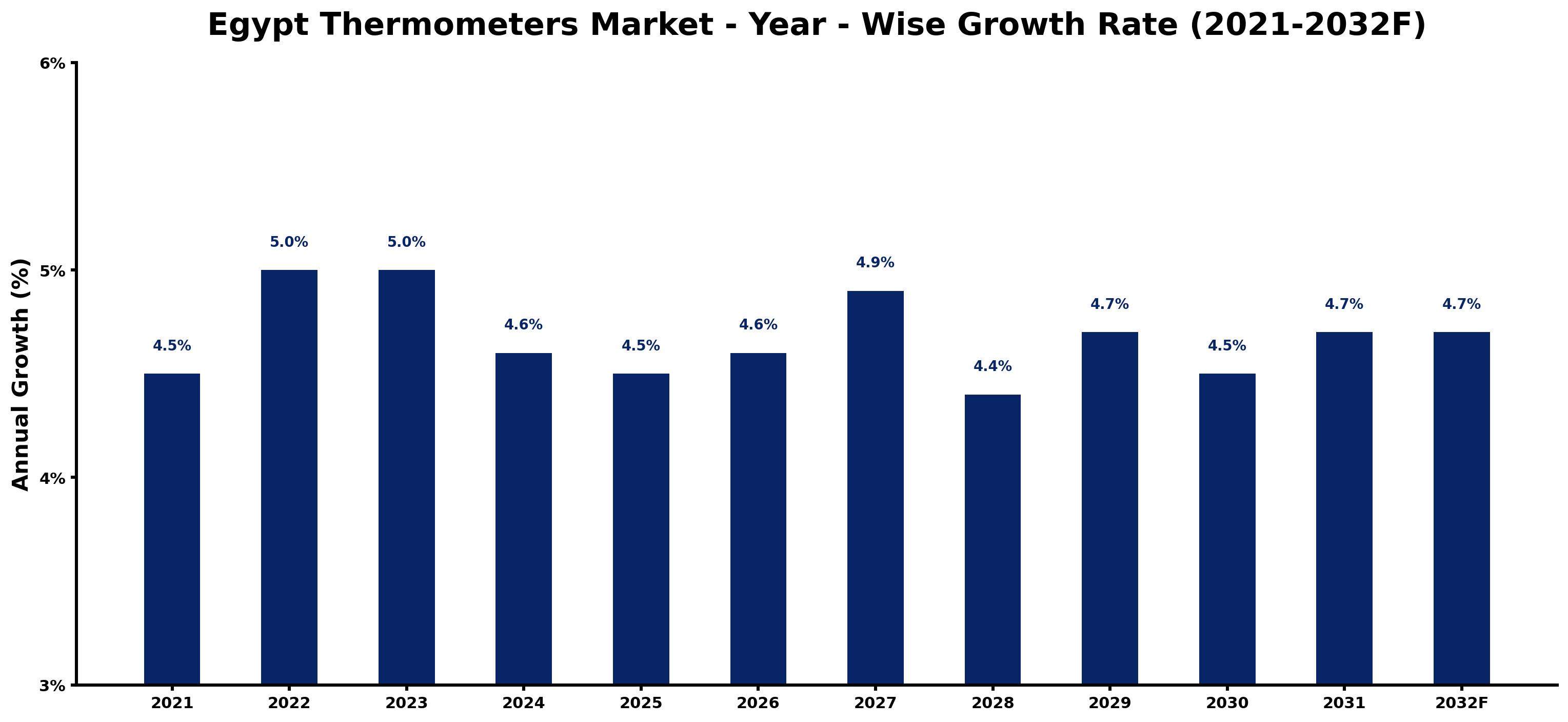Egypt Thermometers Market Year-wise Growth Rate and Key Drivers