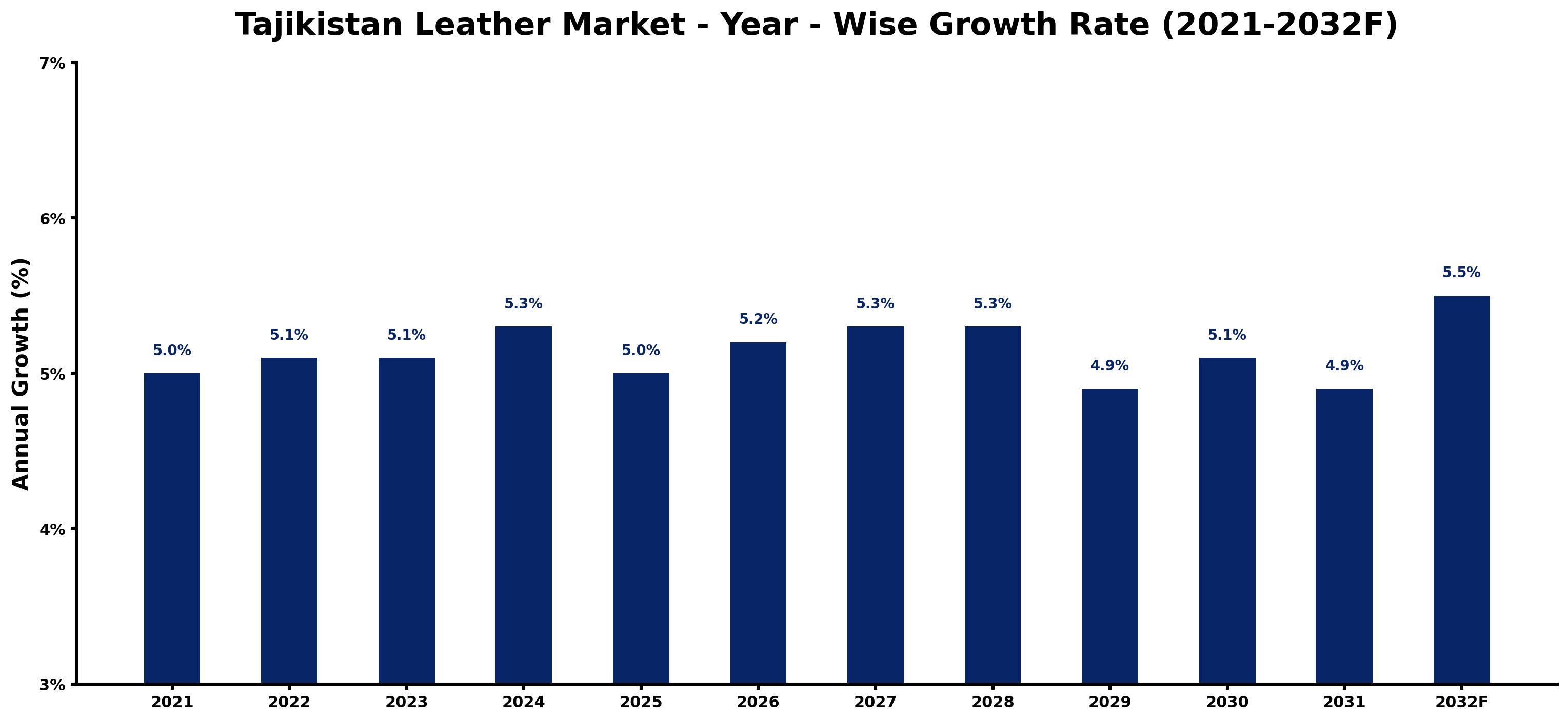 Tajikistan Leather Market Year-wise Growth Rate and Key Drivers