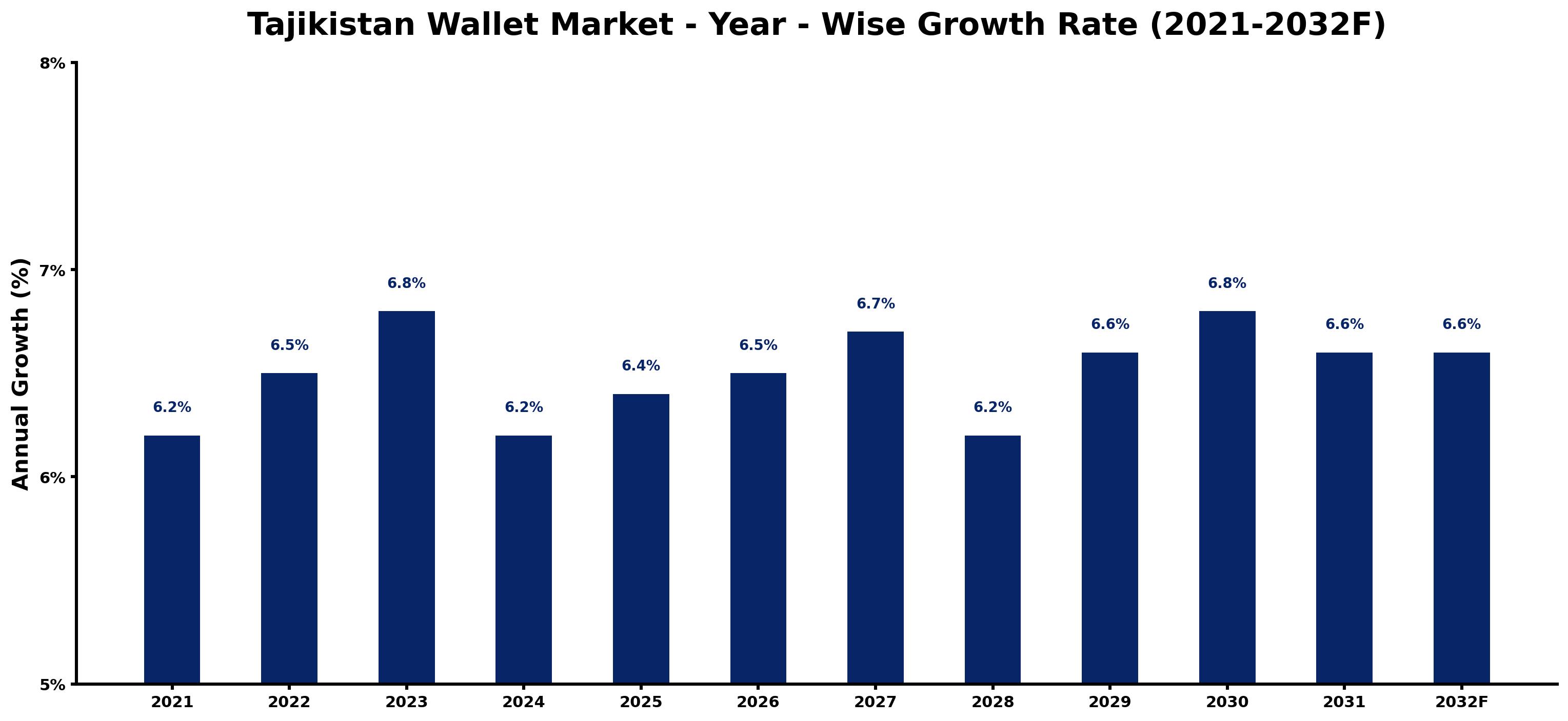 Tajikistan Wallet Market Year-wise Growth Rate and Key Drivers