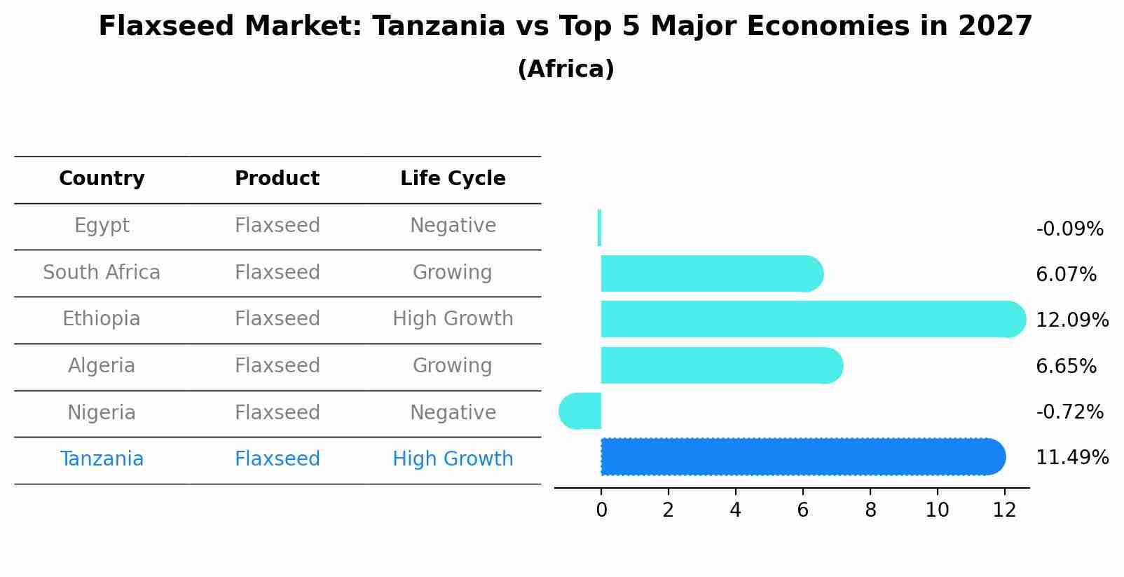 Flaxseed Market: Tanzania vs Top 5 Major Economies in 2027 (Africa)