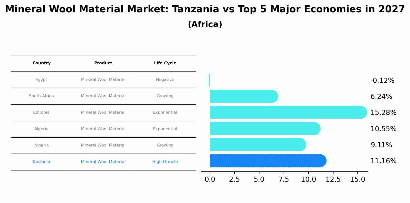 Mineral Wool Material Market: Tanzania vs Top 5 Major Economies in 2027 (Africa)