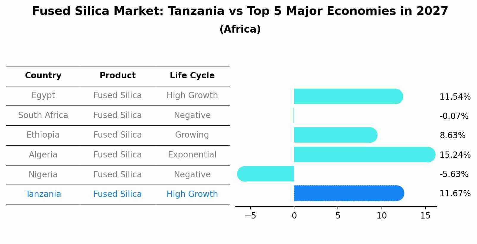 Fused Silica Market: Tanzania vs Top 5 Major Economies in 2027 (Africa)