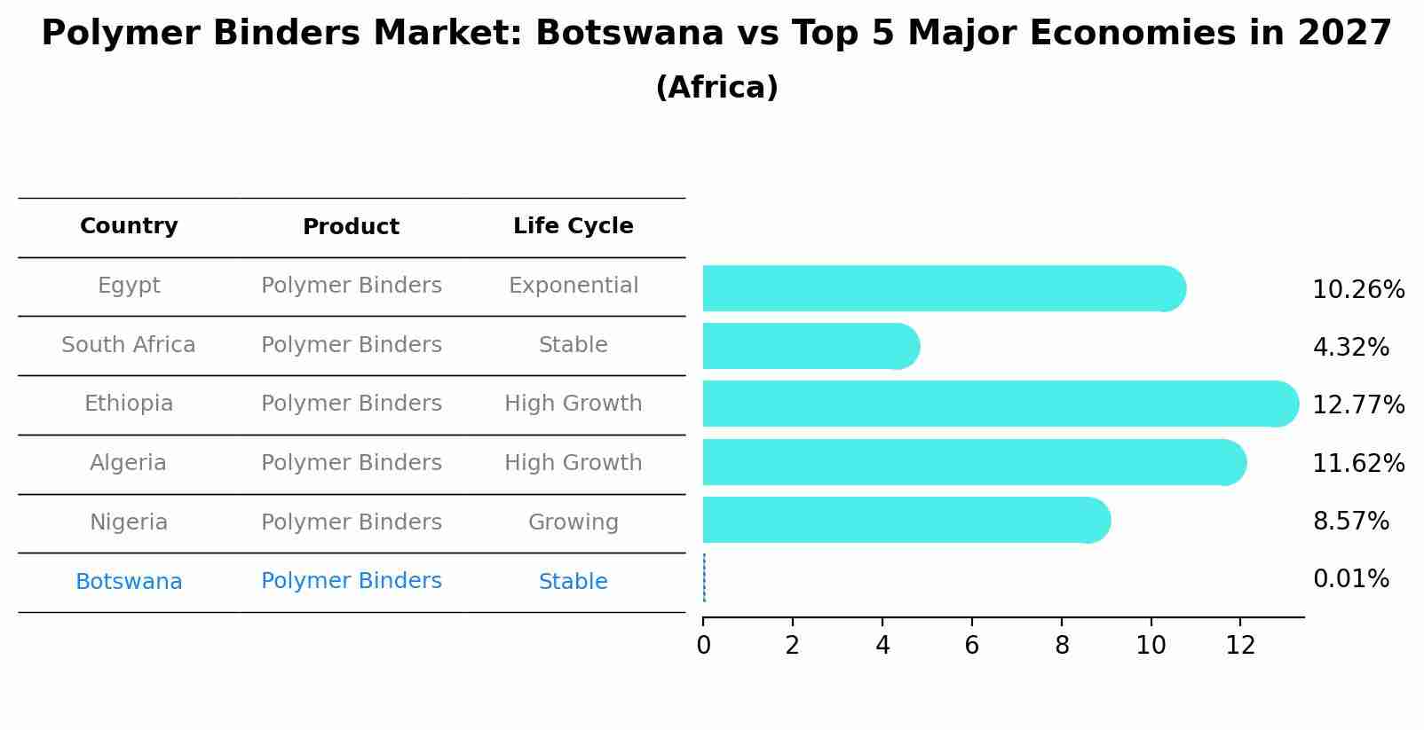 Polymer Binders Market: Botswana vs Top 5 Major Economies in 2027 (Africa)