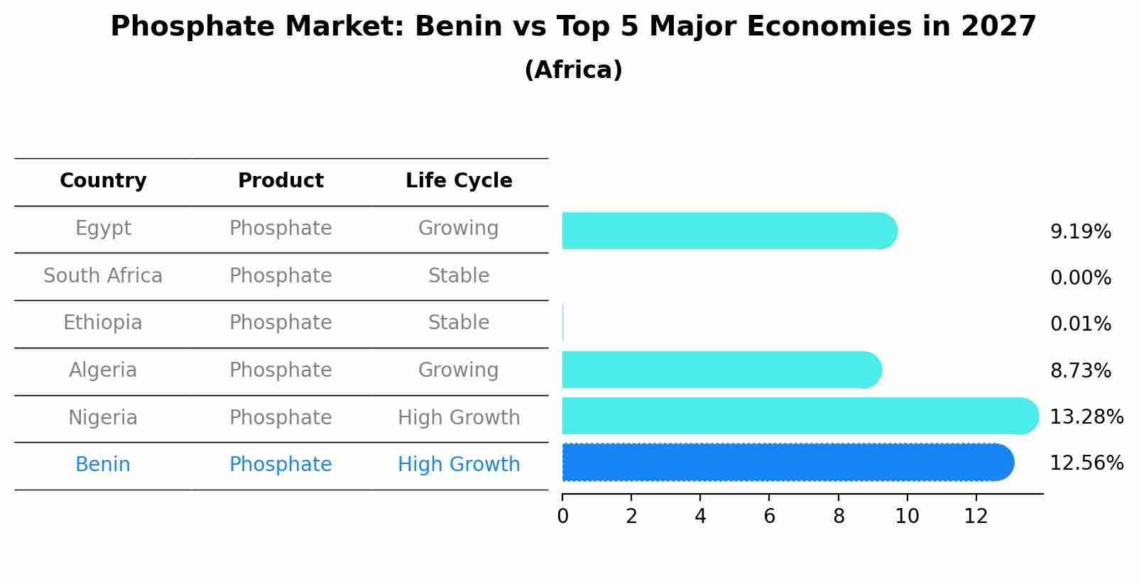 Phosphate Market: Benin vs Top 5 Major Economies in 2027 (Africa)