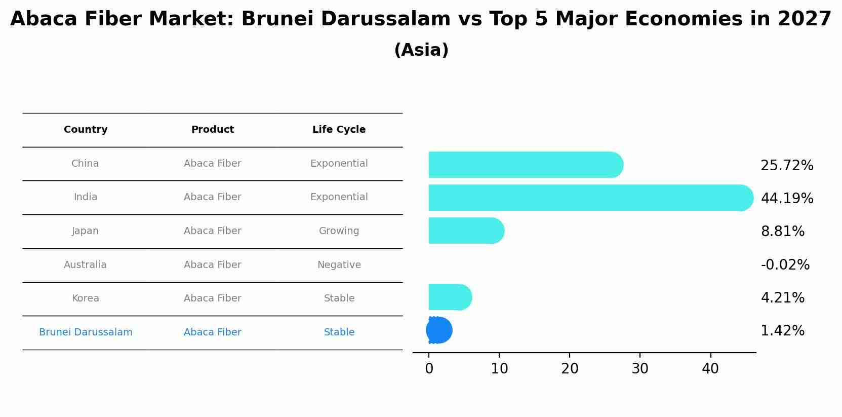 Abaca Fiber Market: Brunei Darussalam vs Top 5 Major Economies in 2027 (Asia)