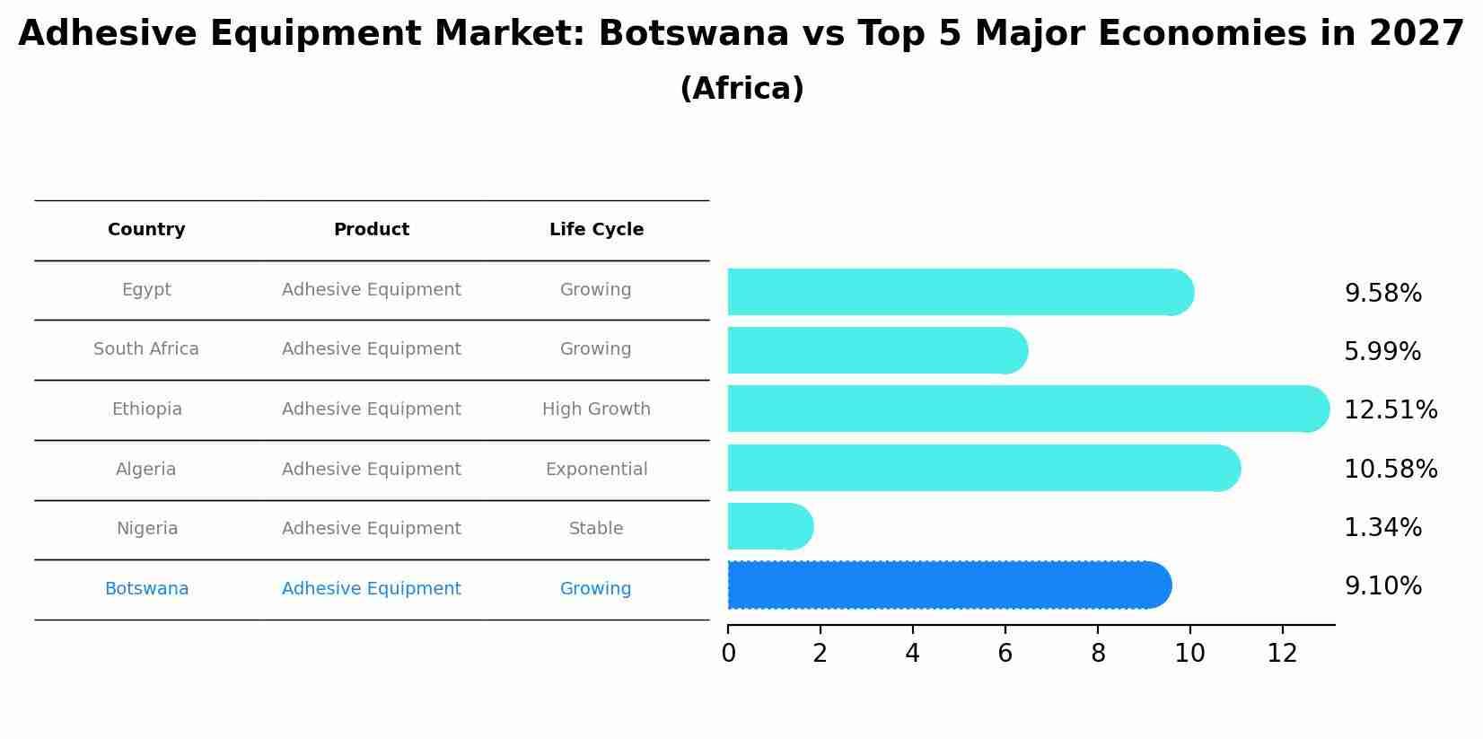 Adhesive Equipment Market: Botswana vs Top 5 Major Economies in 2027 (Africa)