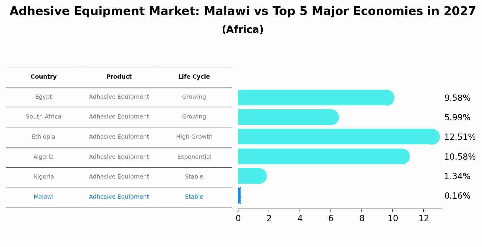 Adhesive Equipment Market: Malawi vs Top 5 Major Economies in 2027 (Africa)