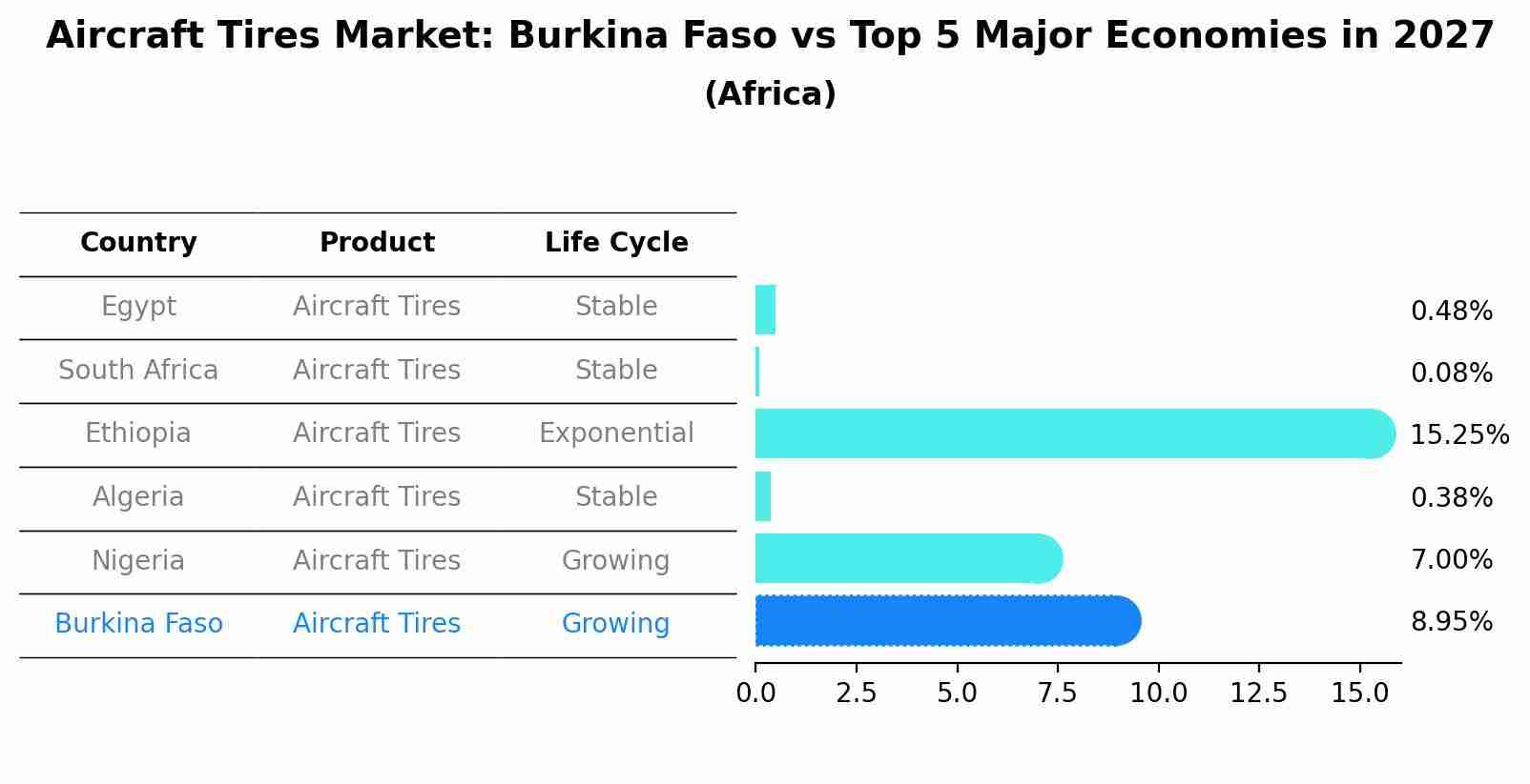 Aircraft Tires Market: Burkina Faso vs Top 5 Major Economies in 2027 (Africa)