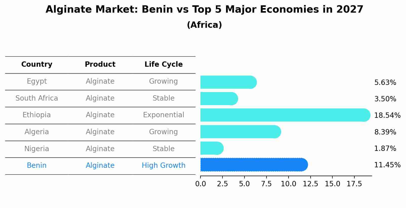 Alginate Market: Benin vs Top 5 Major Economies in 2027 (Africa)