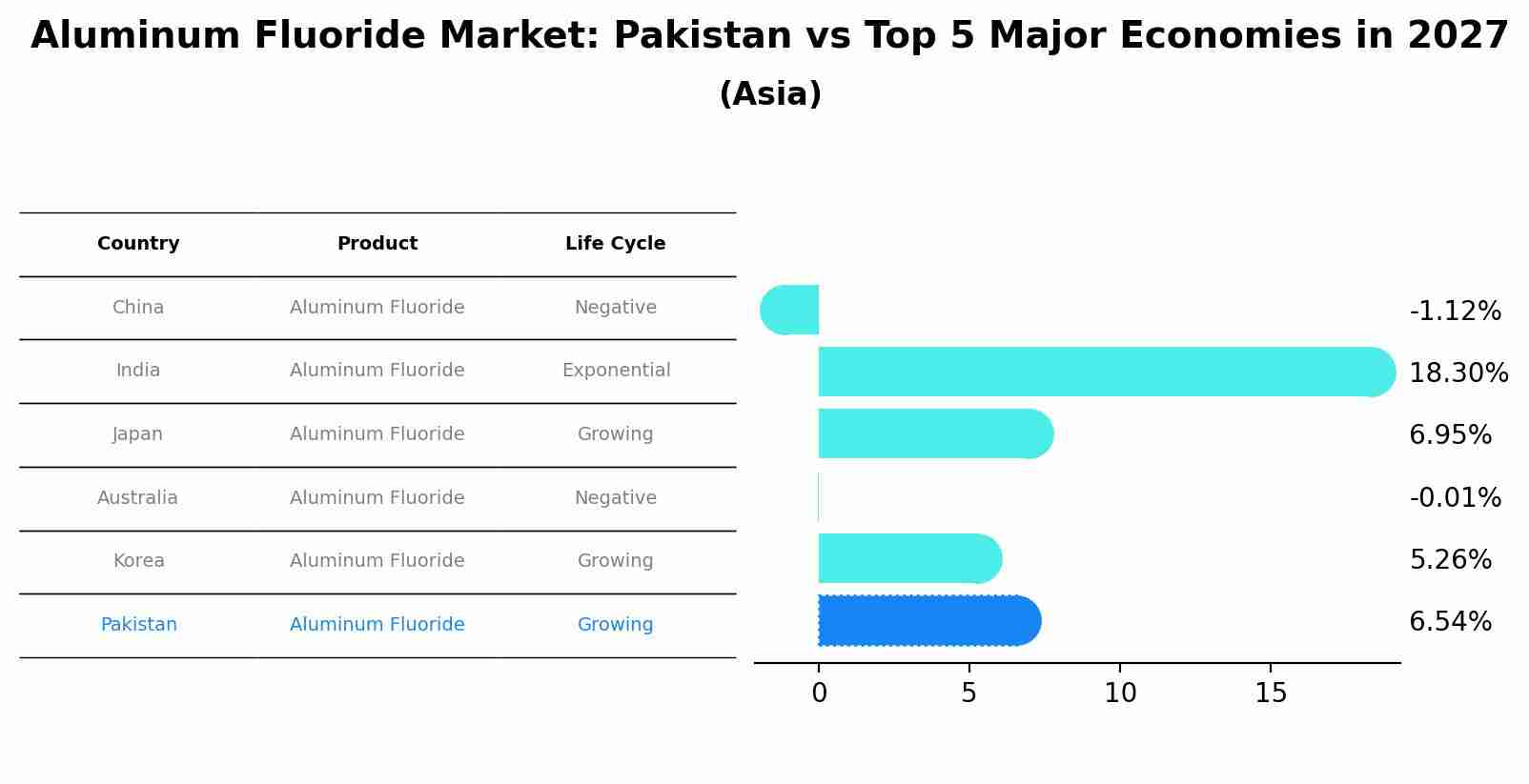 Aluminum Fluoride Market: Pakistan vs Top 5 Major Economies in 2027 (Asia)