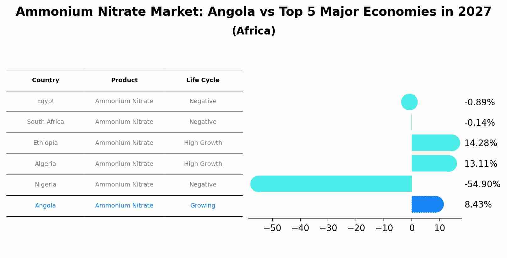 Ammonium Nitrate Market: Angola vs Top 5 Major Economies in 2027 (Africa)