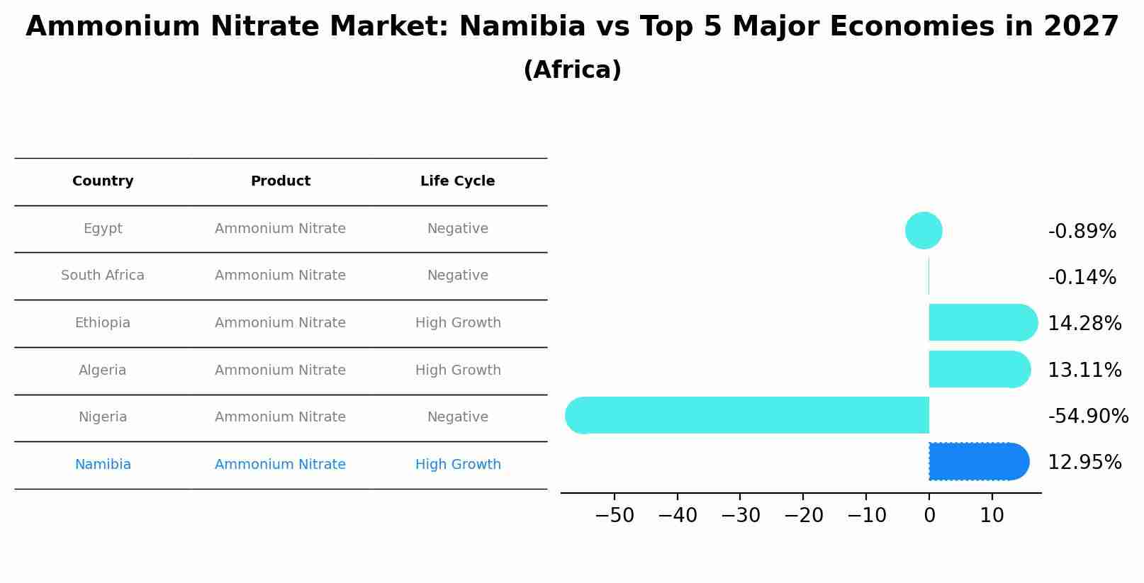 Ammonium Nitrate Market: Namibia vs Top 5 Major Economies in 2027 (Africa)