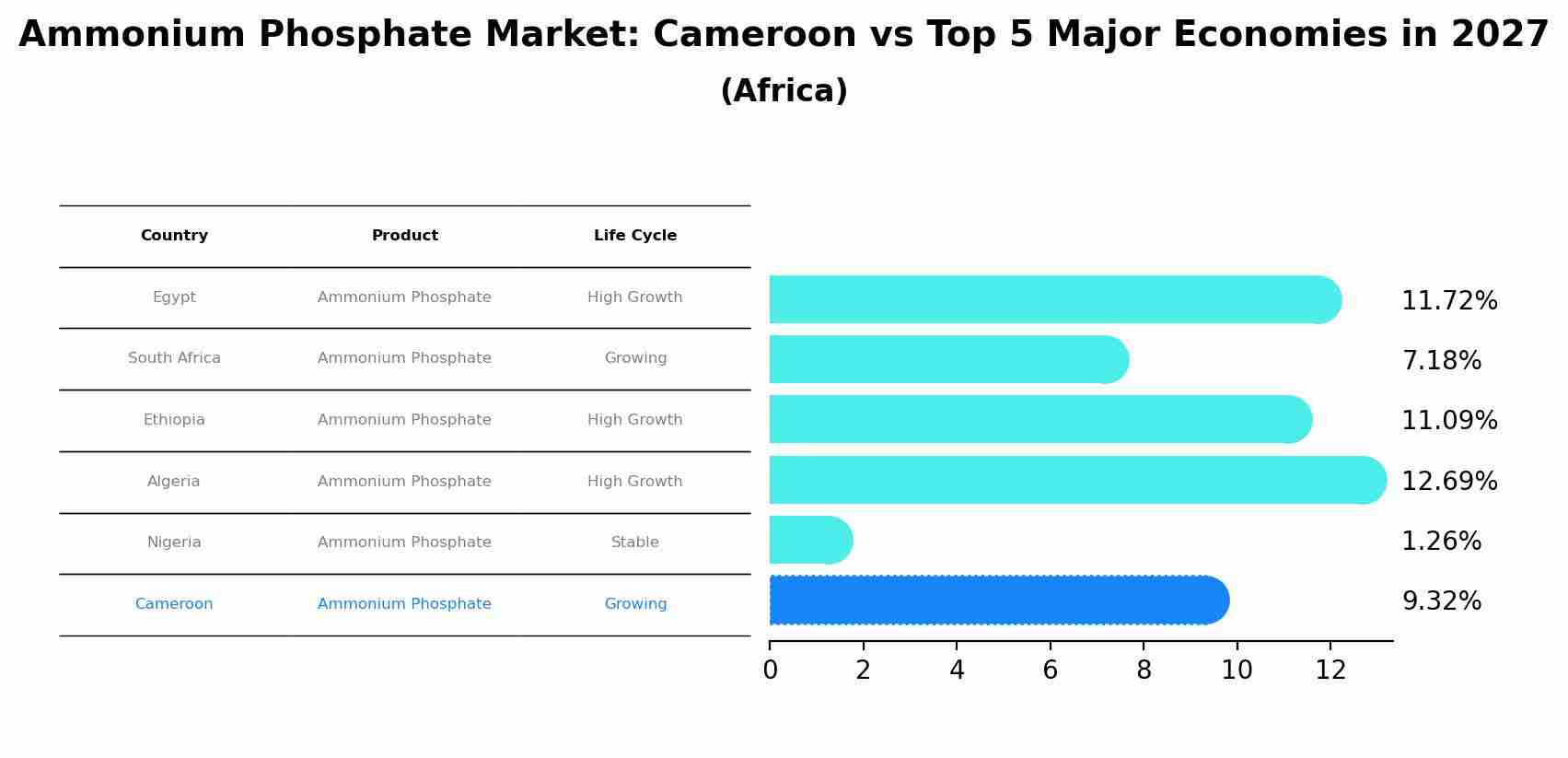 Ammonium Phosphate Market: Cameroon vs Top 5 Major Economies in 2027 (Africa)