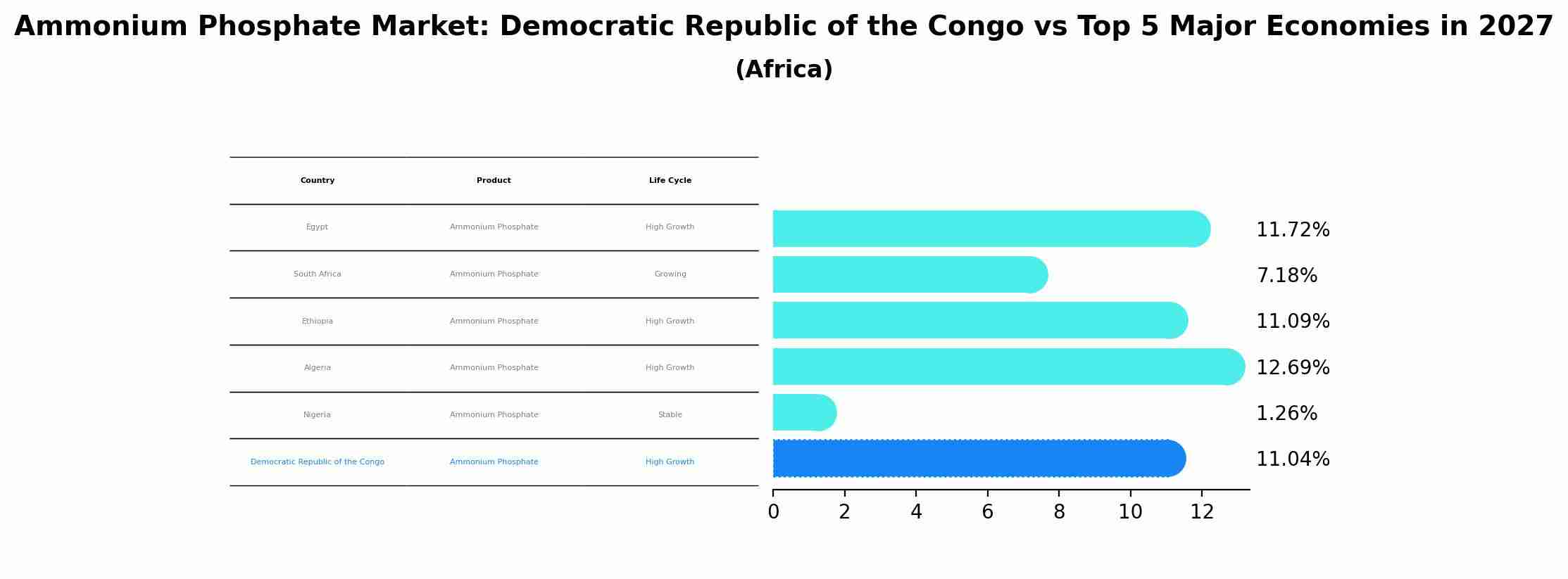 Ammonium Phosphate Market: Democratic Republic of the Congo vs Top 5 Major Economies in 2027 (Africa)