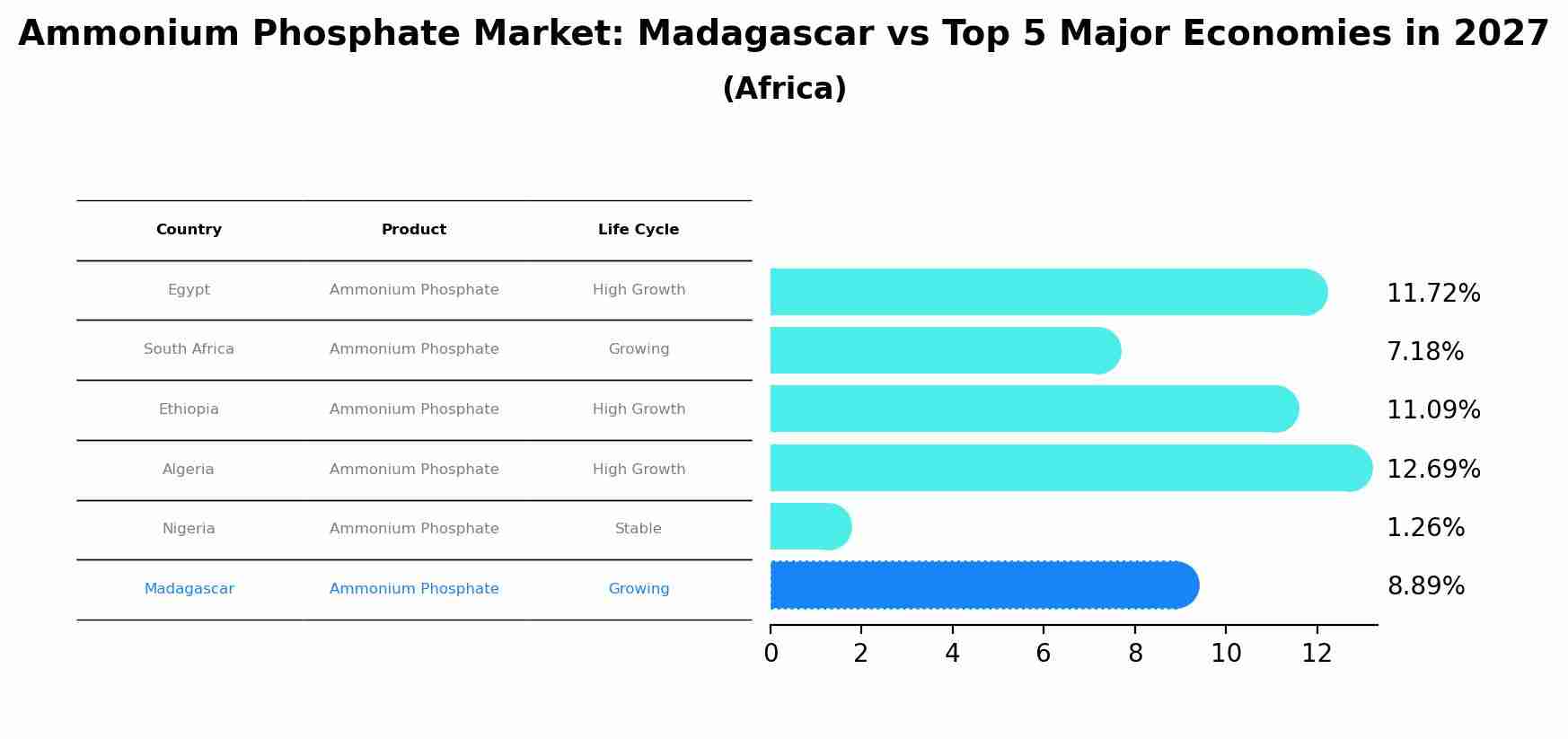 Ammonium Phosphate Market: Madagascar vs Top 5 Major Economies in 2027 (Africa)