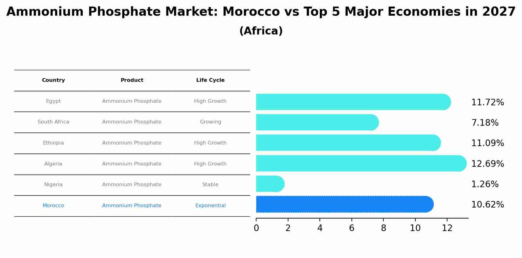 Ammonium Phosphate Market: Morocco vs Top 5 Major Economies in 2027 (Africa)