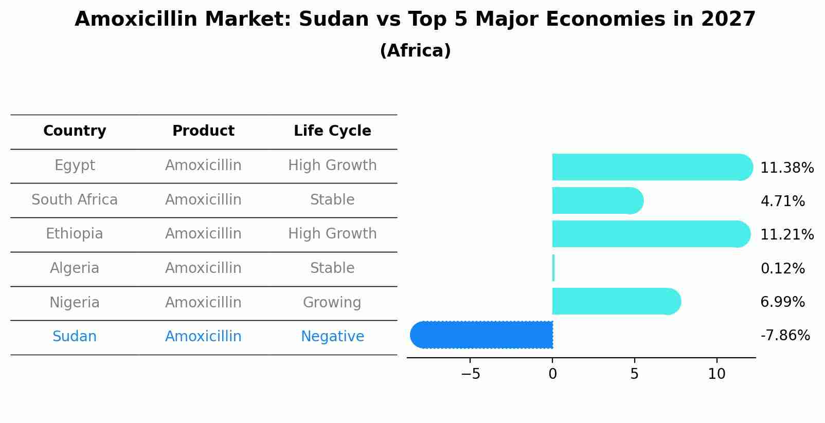 Amoxicillin Market: Sudan vs Top 5 Major Economies in 2027 (Africa)