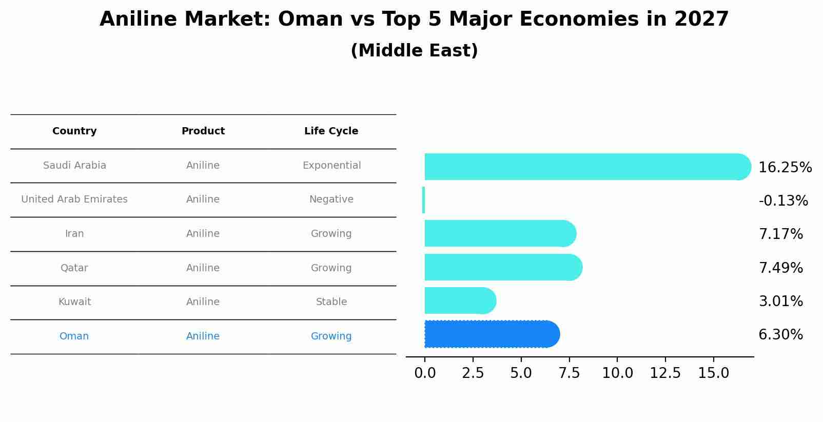 Aniline Market: Oman vs Top 5 Major Economies in 2027 (Middle East)