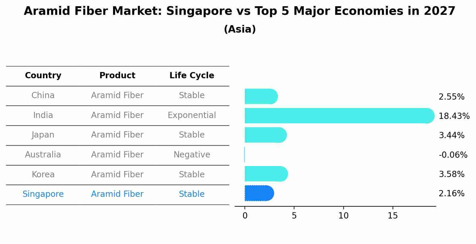 Aramid Fiber Market: Singapore vs Top 5 Major Economies in 2027 (Asia)