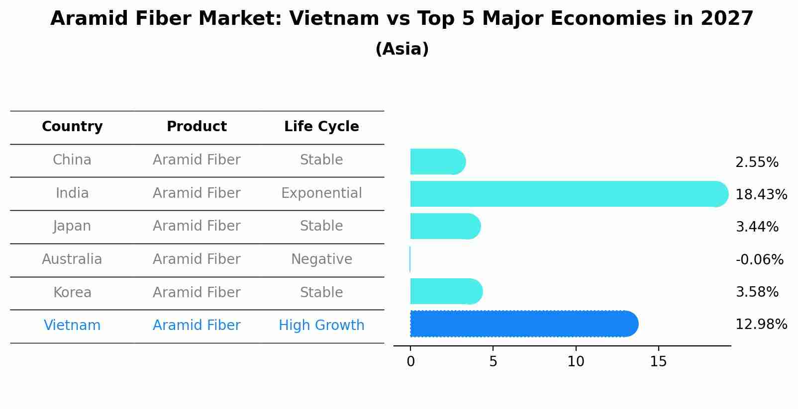 Aramid Fiber Market: Vietnam vs Top 5 Major Economies in 2027 (Asia)