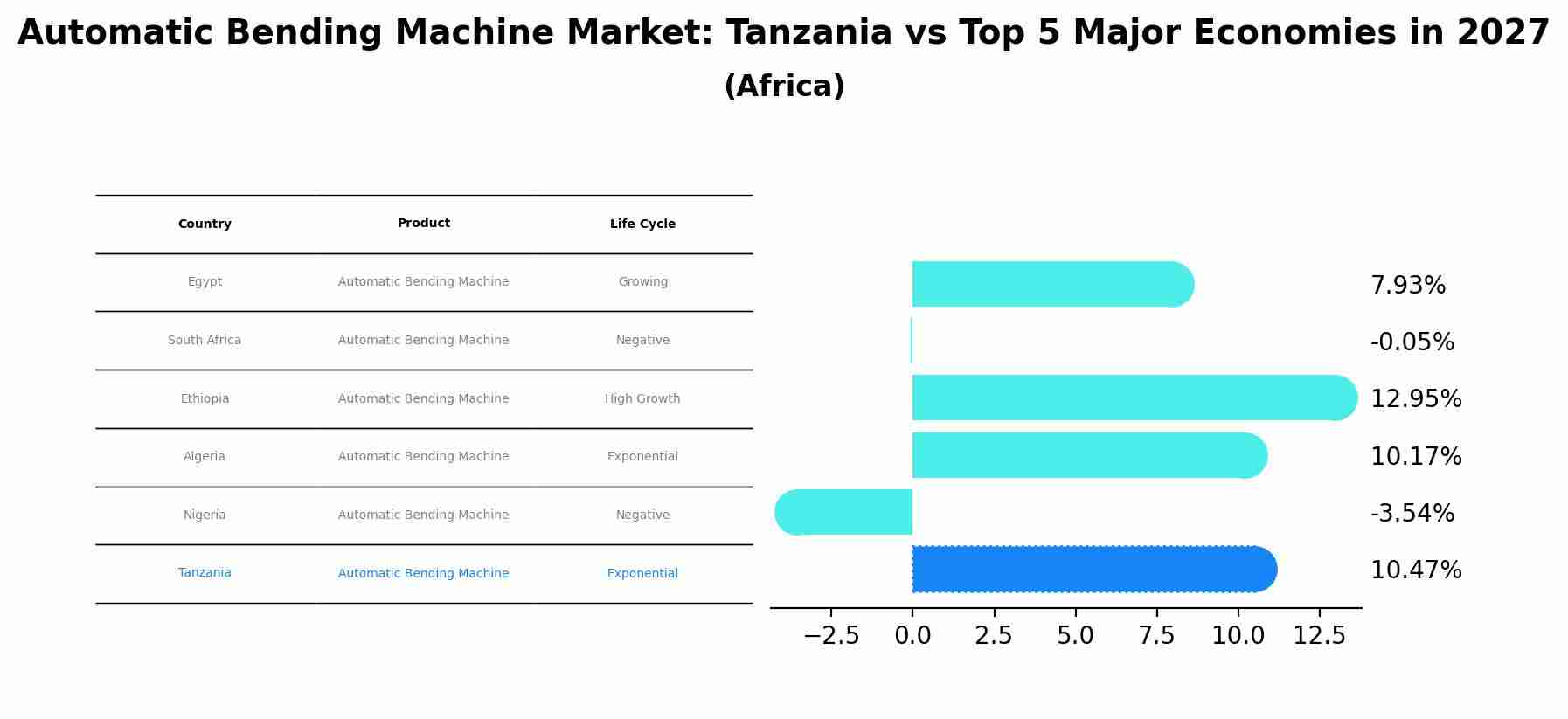 Automatic Bending Machine Market: Tanzania vs Top 5 Major Economies in 2027 (Africa)