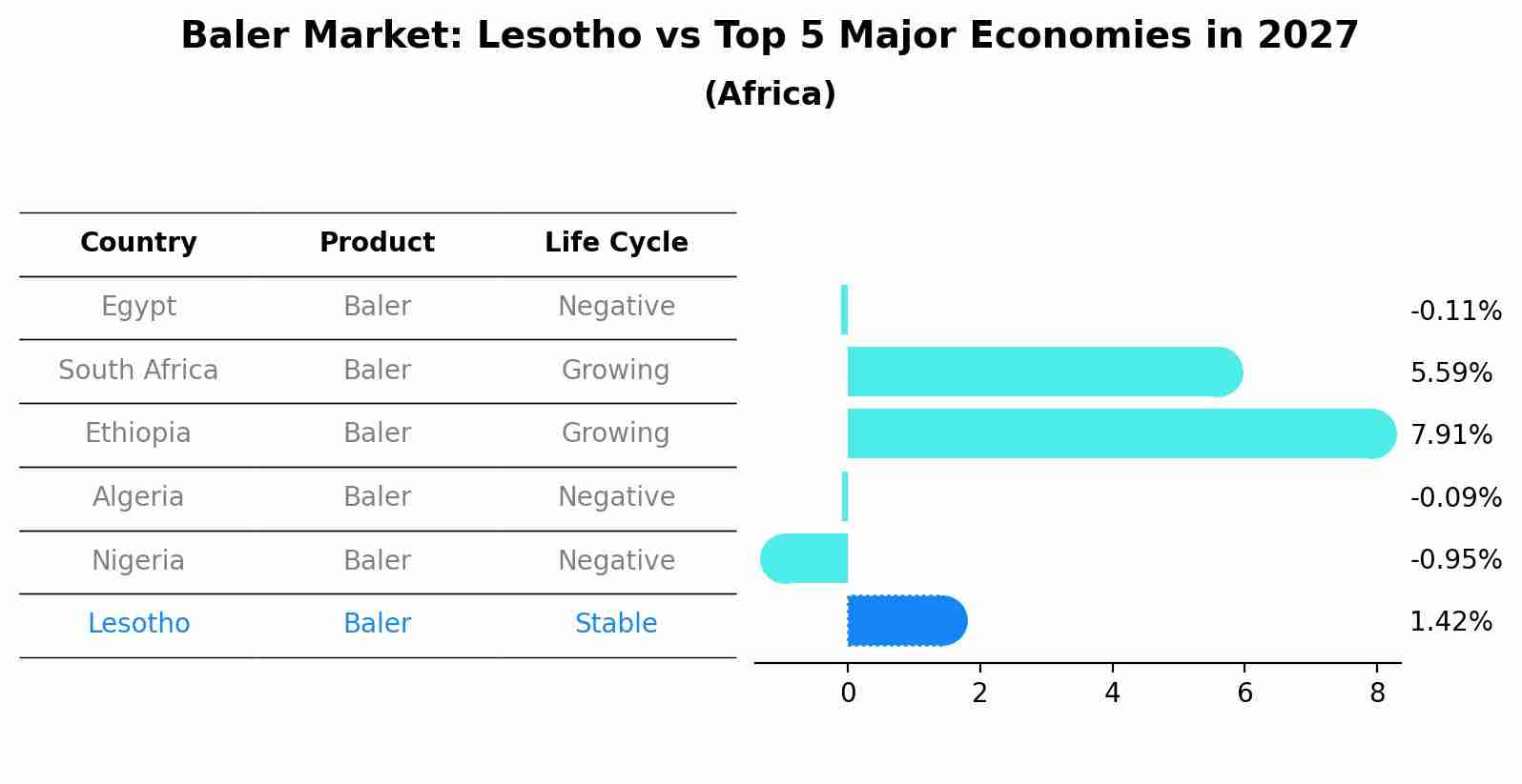 Baler Market: Lesotho vs Top 5 Major Economies in 2027 (Africa)