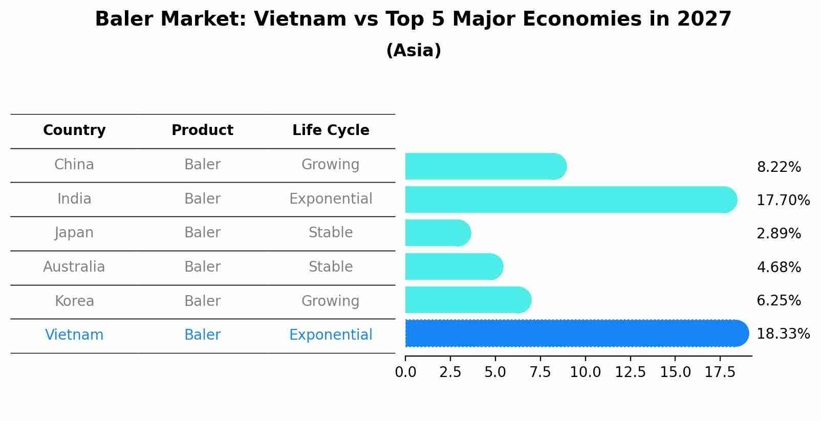 Baler Market: Vietnam vs Top 5 Major Economies in 2027 (Asia)