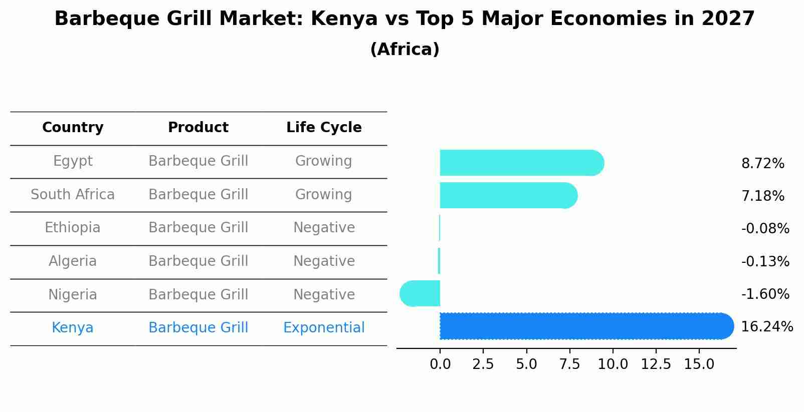 Barbeque Grill Market: Kenya vs Top 5 Major Economies in 2027 (Africa)