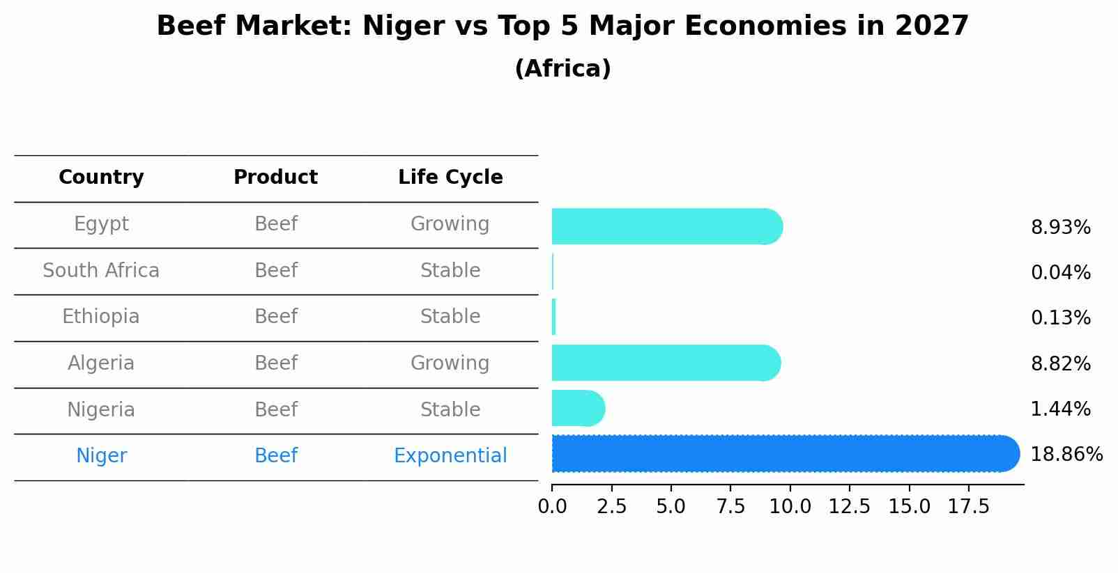 Beef Market: Niger vs Top 5 Major Economies in 2027 (Africa)