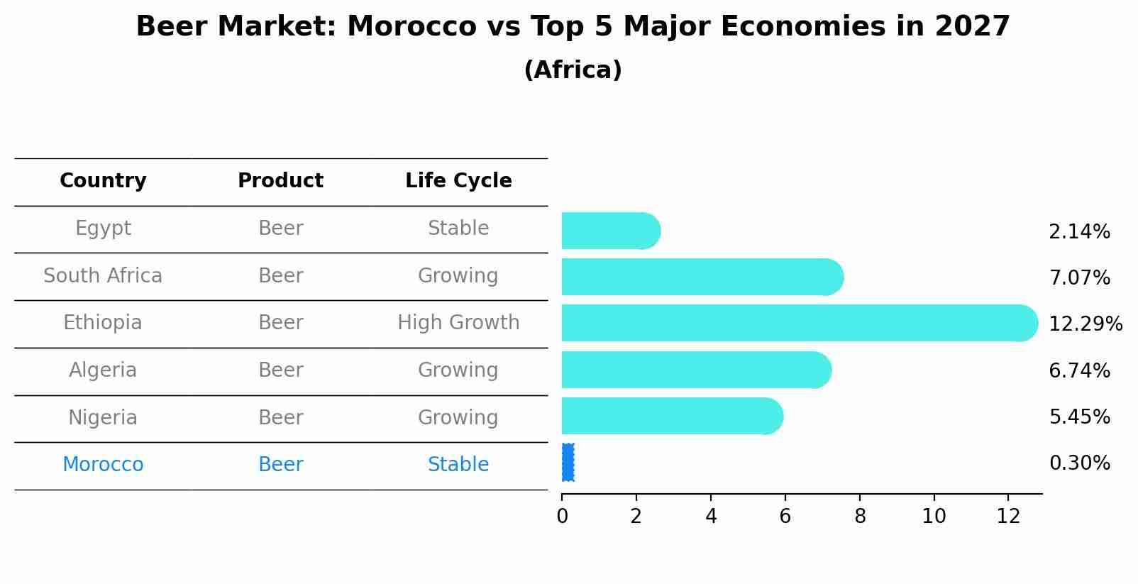 Beer Market: Morocco vs Top 5 Major Economies in 2027 (Africa)