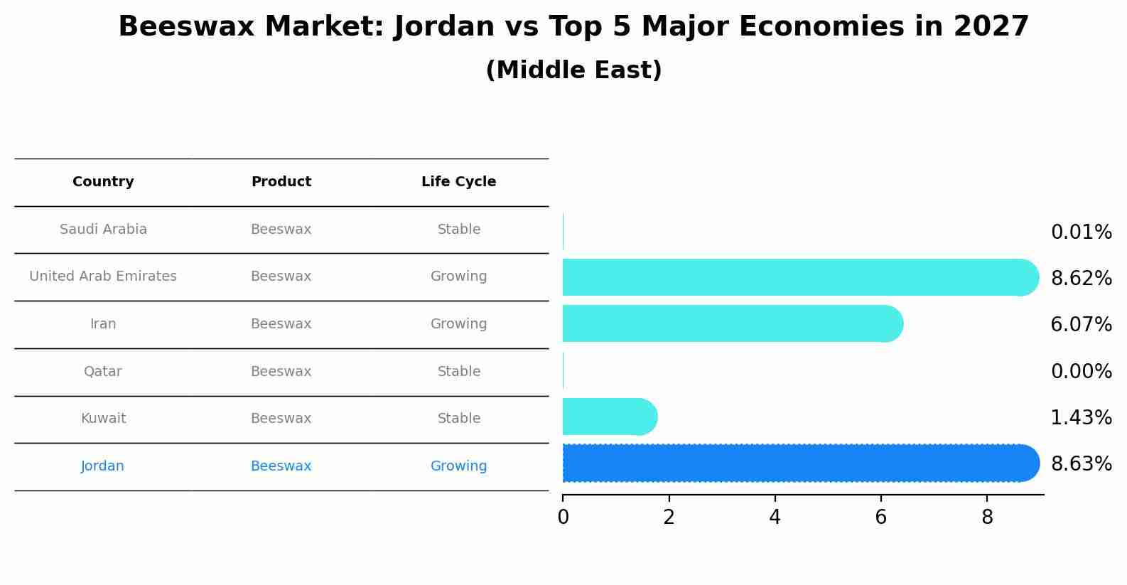 Beeswax Market: Jordan vs Top 5 Major Economies in 2027 (Middle East)