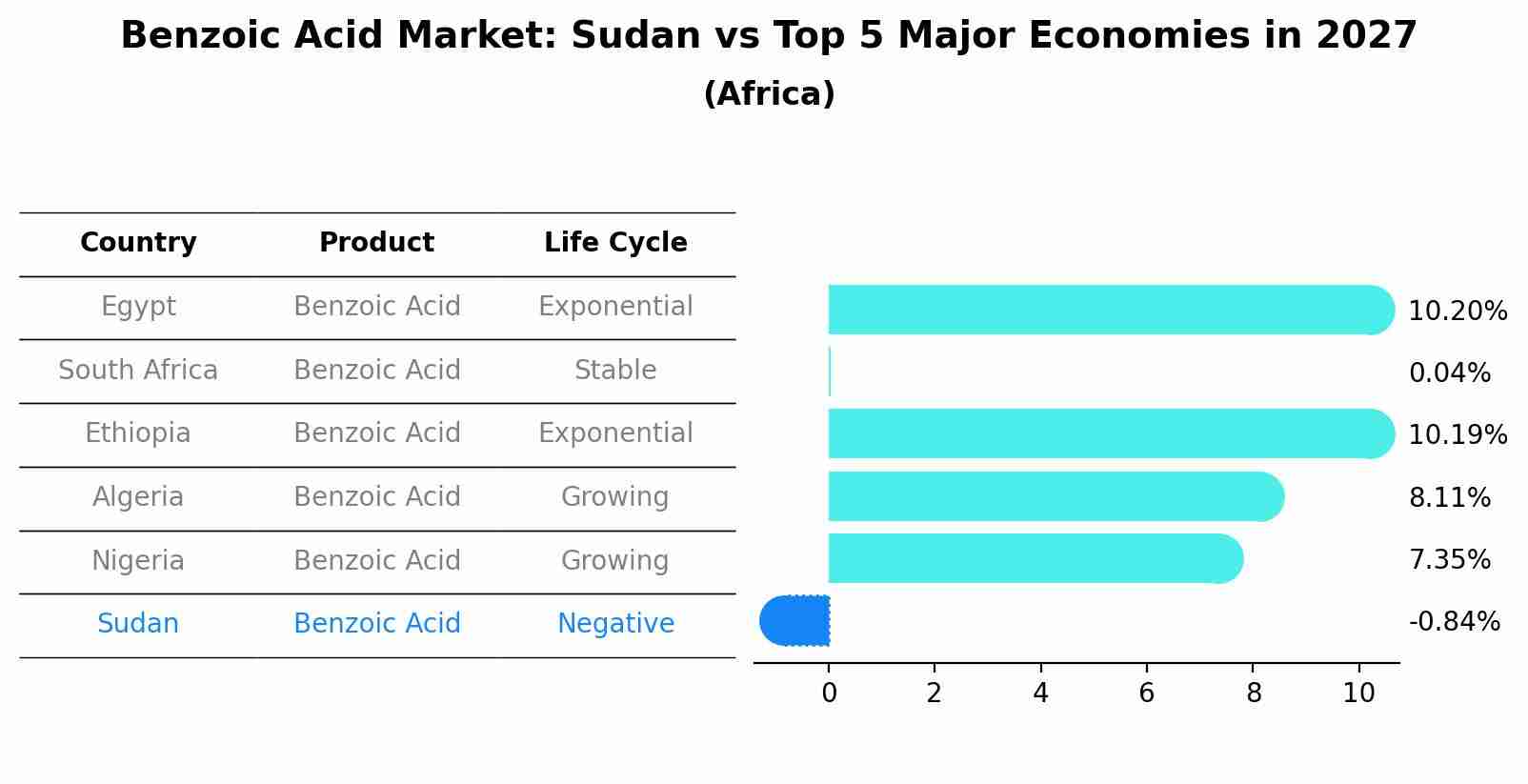 Benzoic Acid Market: Sudan vs Top 5 Major Economies in 2027 (Africa)