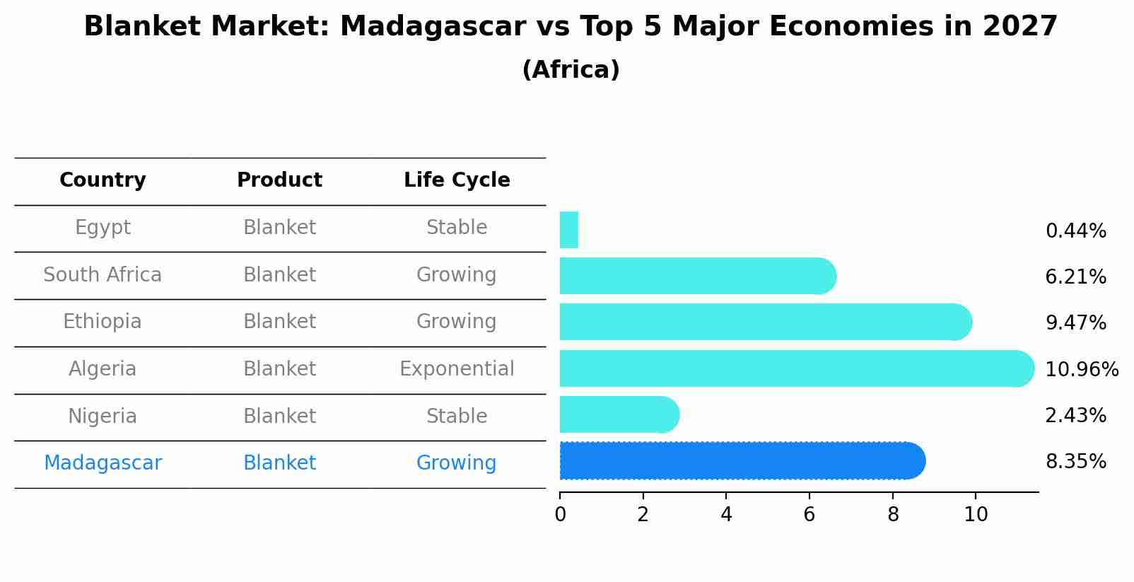Blanket Market: Madagascar vs Top 5 Major Economies in 2027 (Africa)