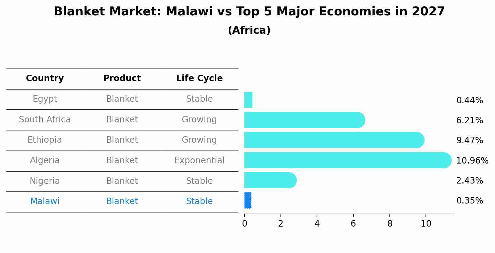 Blanket Market: Malawi vs Top 5 Major Economies in 2027 (Africa)