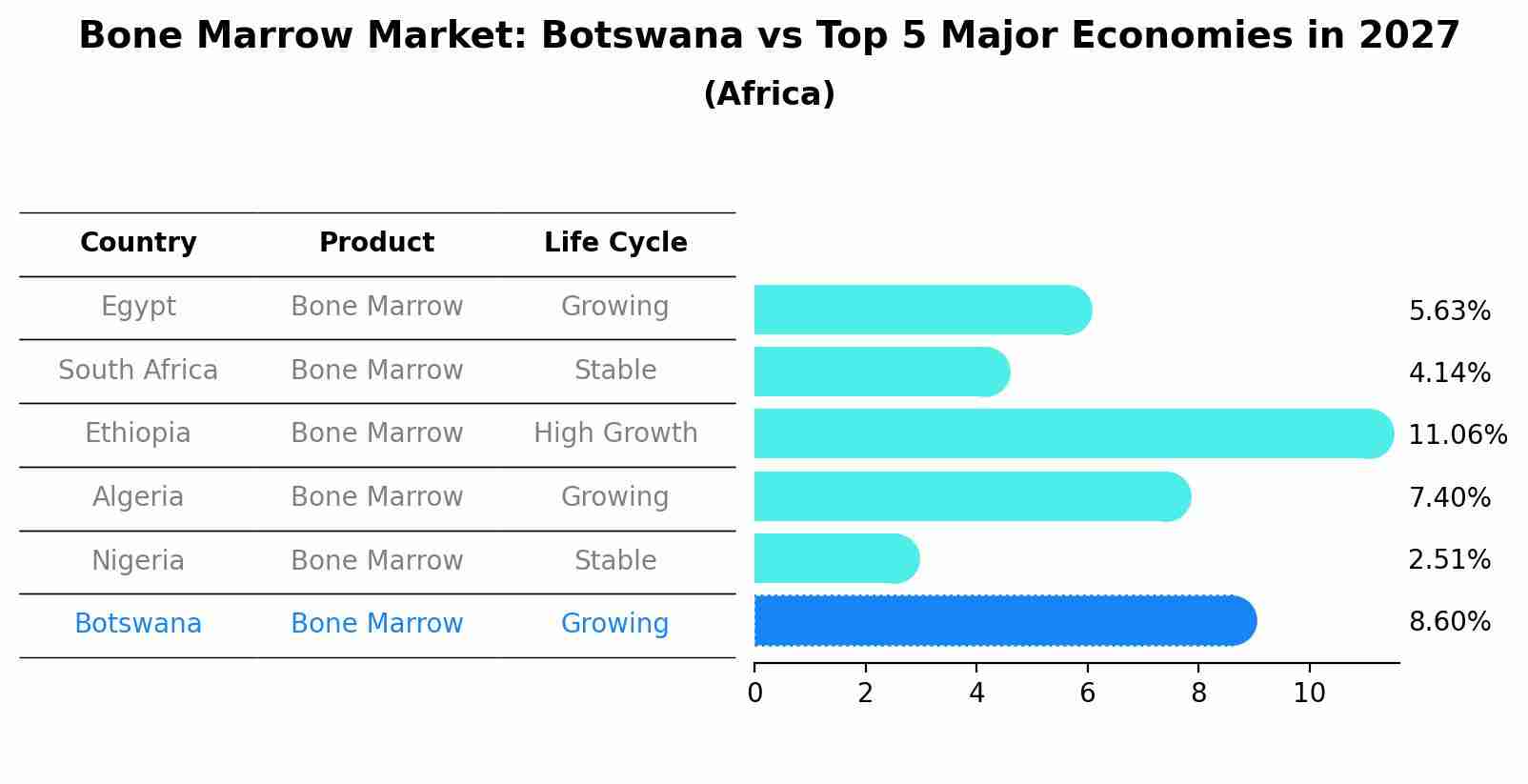 Bone Marrow Market: Botswana vs Top 5 Major Economies in 2027 (Africa)