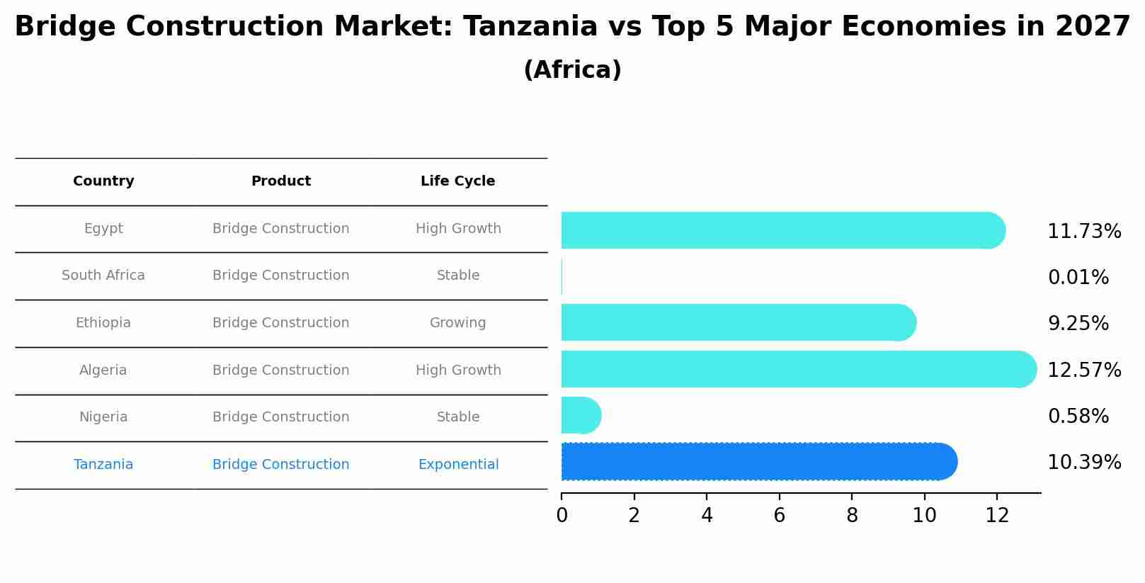 Bridge Construction Market: Tanzania vs Top 5 Major Economies in 2027 (Africa)