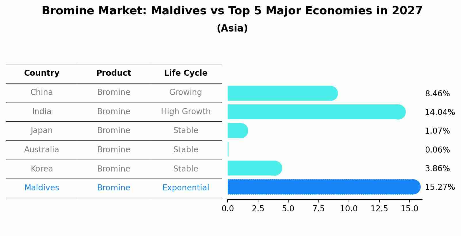 Bromine Market: Maldives vs Top 5 Major Economies in 2027 (Asia)