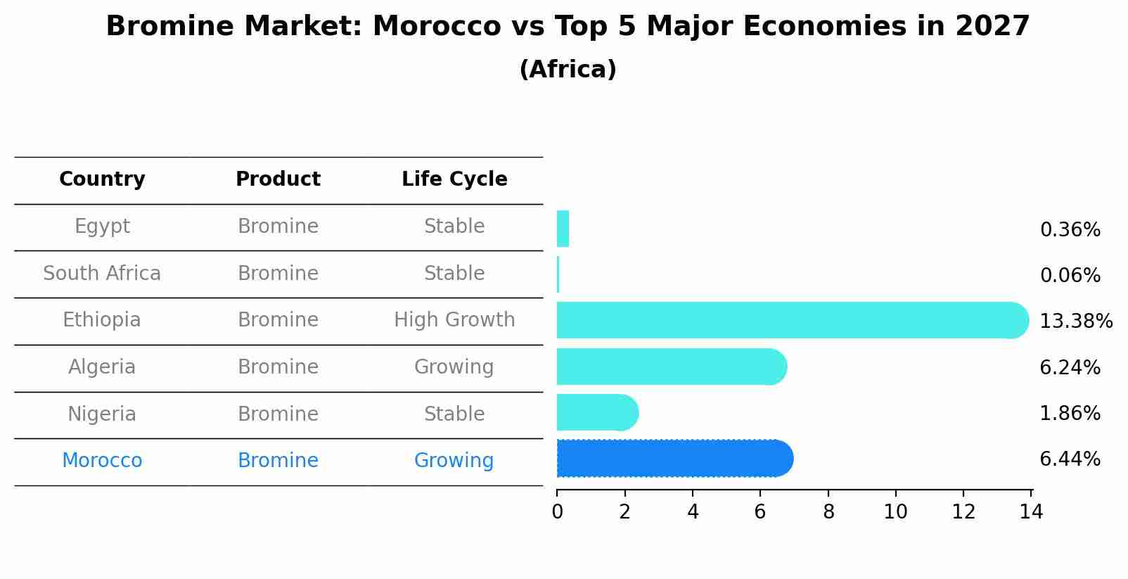 Bromine Market: Morocco vs Top 5 Major Economies in 2027 (Africa)