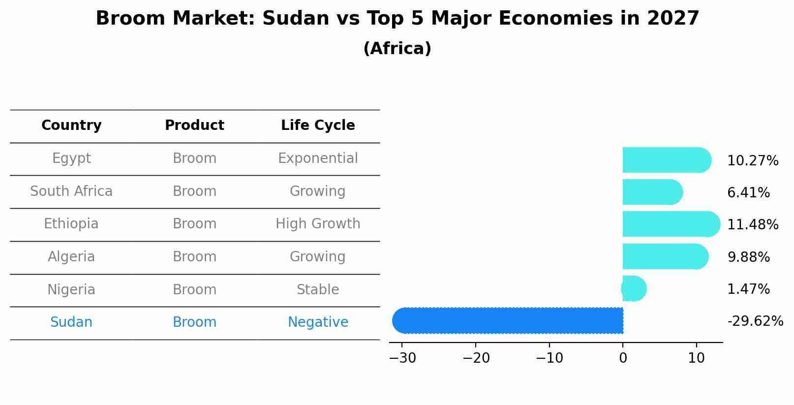 Broom Market: Sudan vs Top 5 Major Economies in 2027 (Africa)
