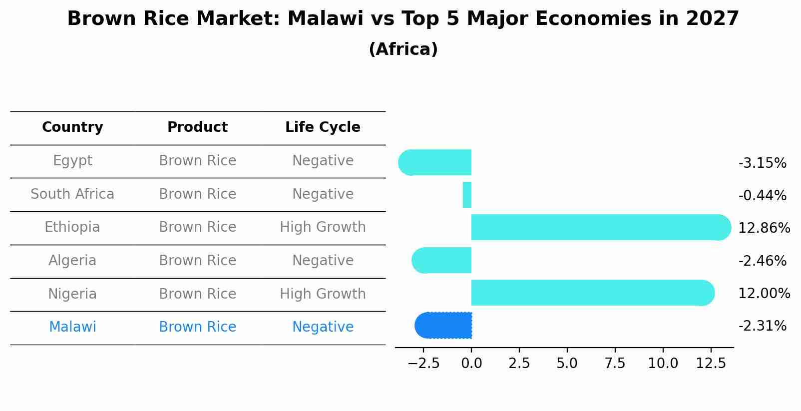 Brown Rice Market: Malawi vs Top 5 Major Economies in 2027 (Africa)