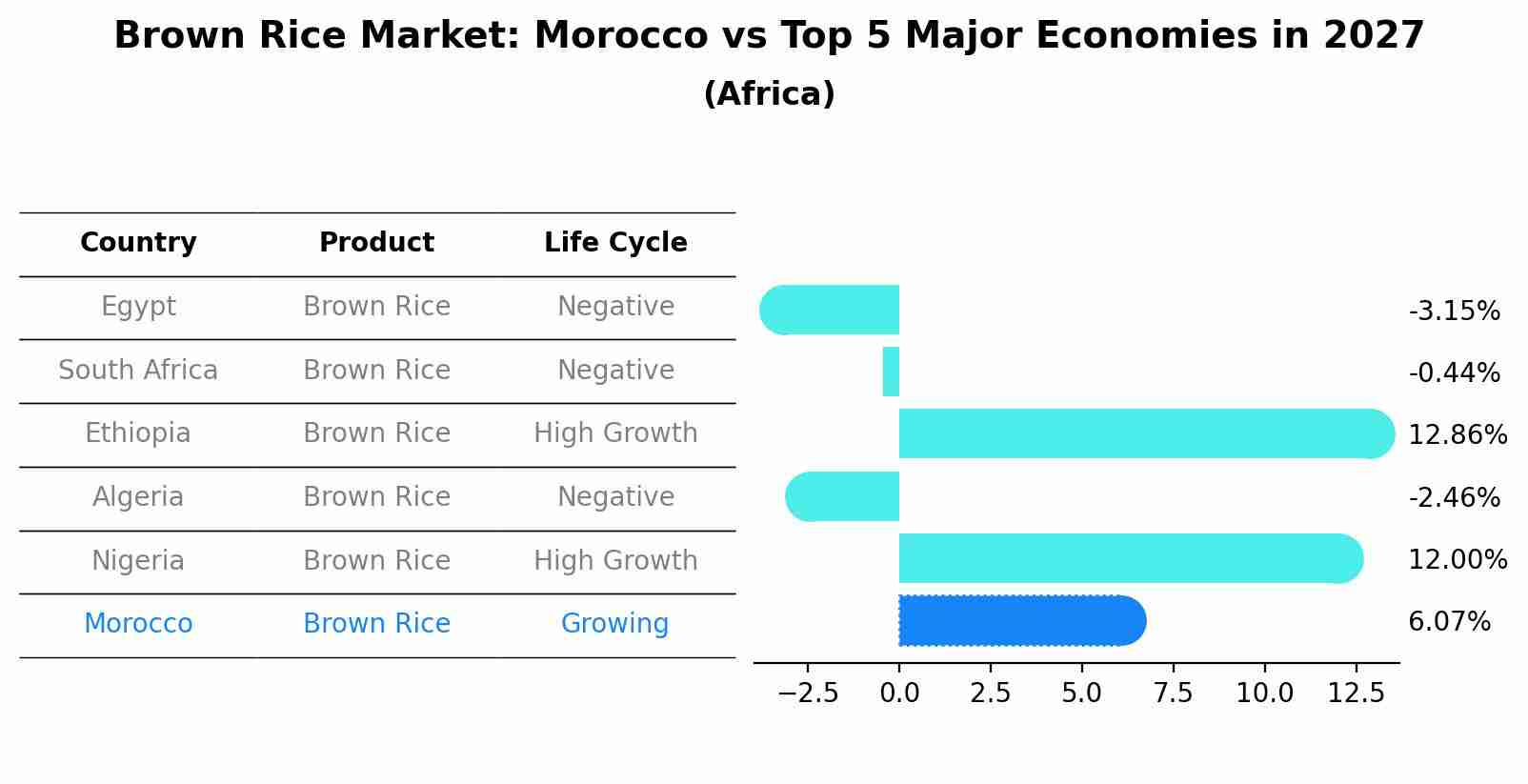 Brown Rice Market: Morocco vs Top 5 Major Economies in 2027 (Africa)