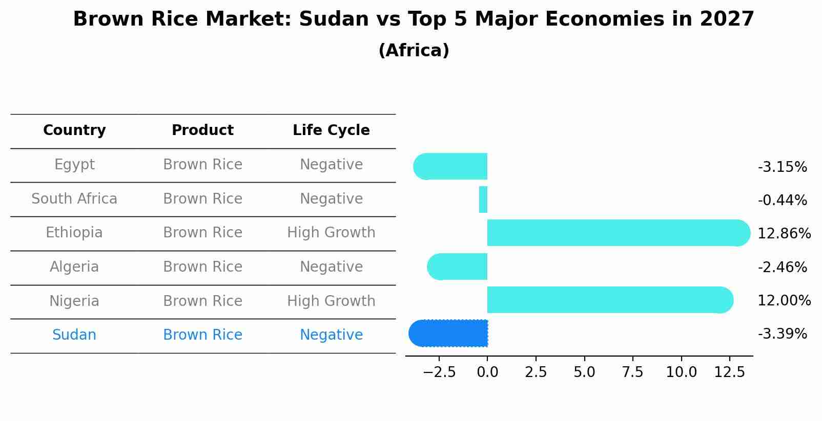 Brown Rice Market: Sudan vs Top 5 Major Economies in 2027 (Africa)