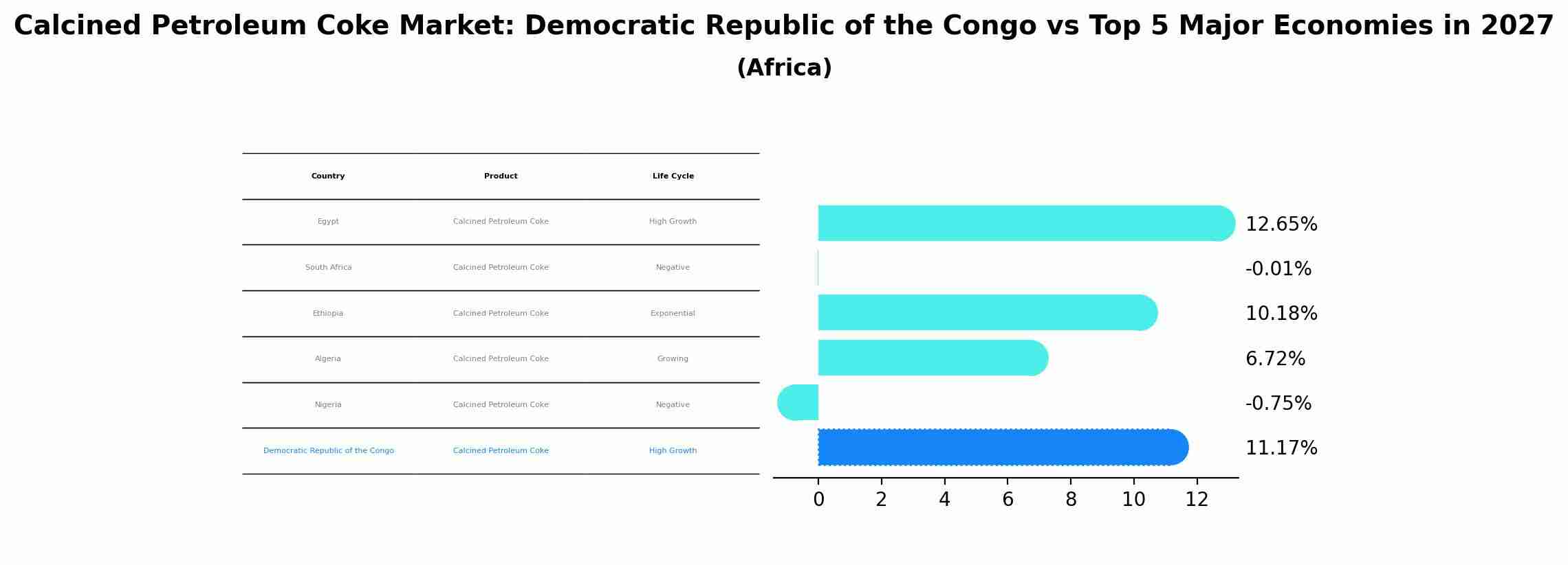 Calcined Petroleum Coke Market: Democratic Republic of the Congo vs Top 5 Major Economies in 2027 (Africa)