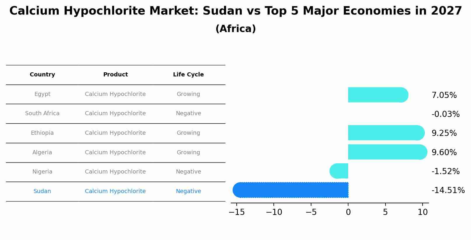 Calcium Hypochlorite Market: Sudan vs Top 5 Major Economies in 2027 (Africa)