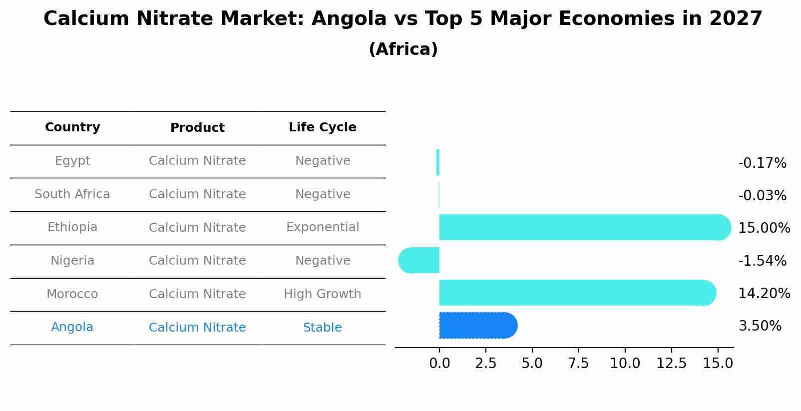 Calcium Nitrate Market: Angola vs Top 5 Major Economies in 2027 (Africa)