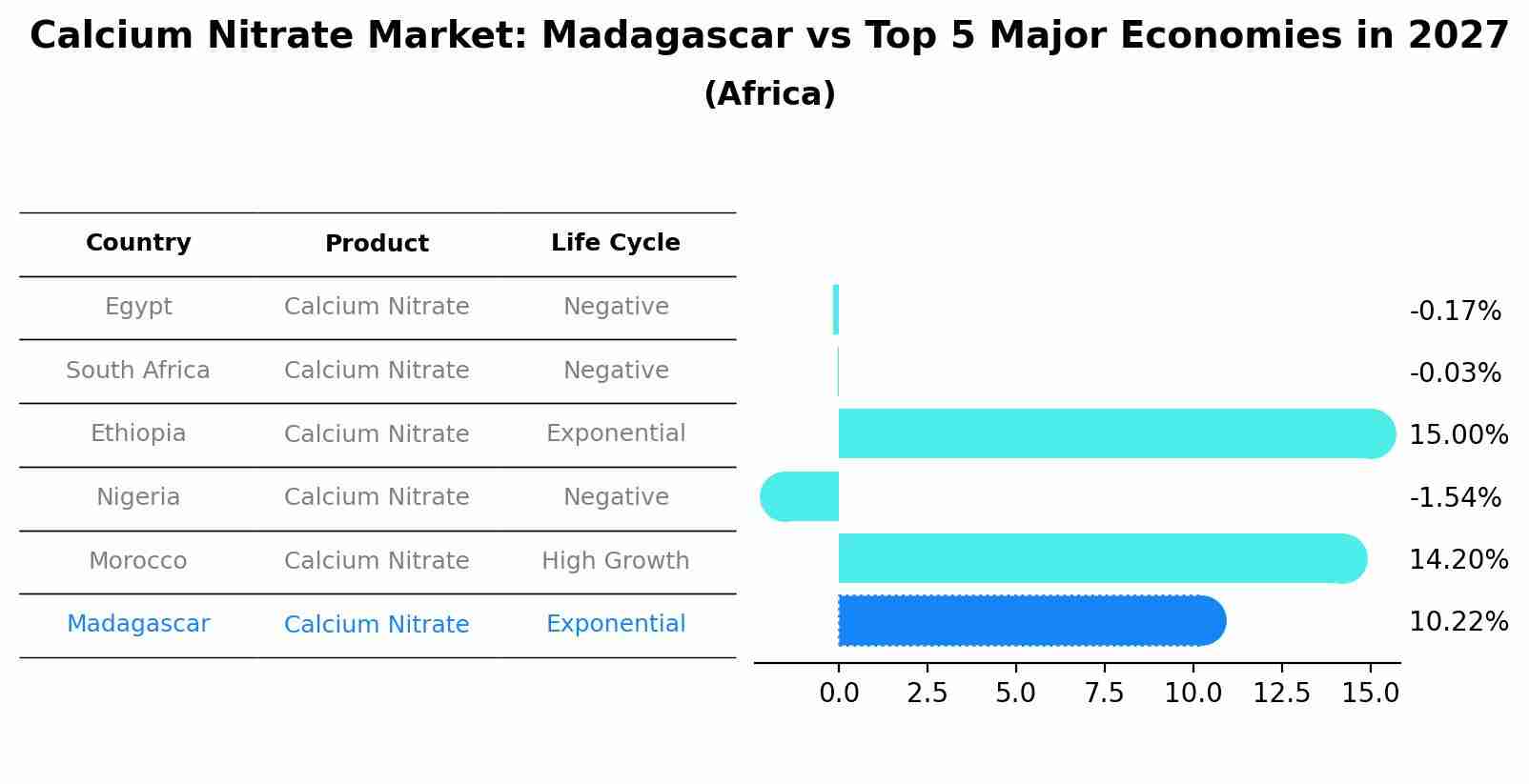 Calcium Nitrate Market: Madagascar vs Top 5 Major Economies in 2027 (Africa)