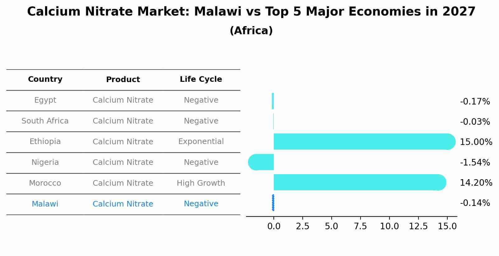 Calcium Nitrate Market: Malawi vs Top 5 Major Economies in 2027 (Africa)
