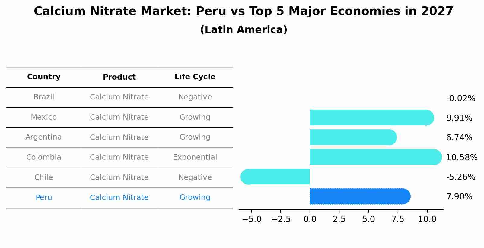 Calcium Nitrate Market: Peru vs Top 5 Major Economies in 2027 (Latin America)