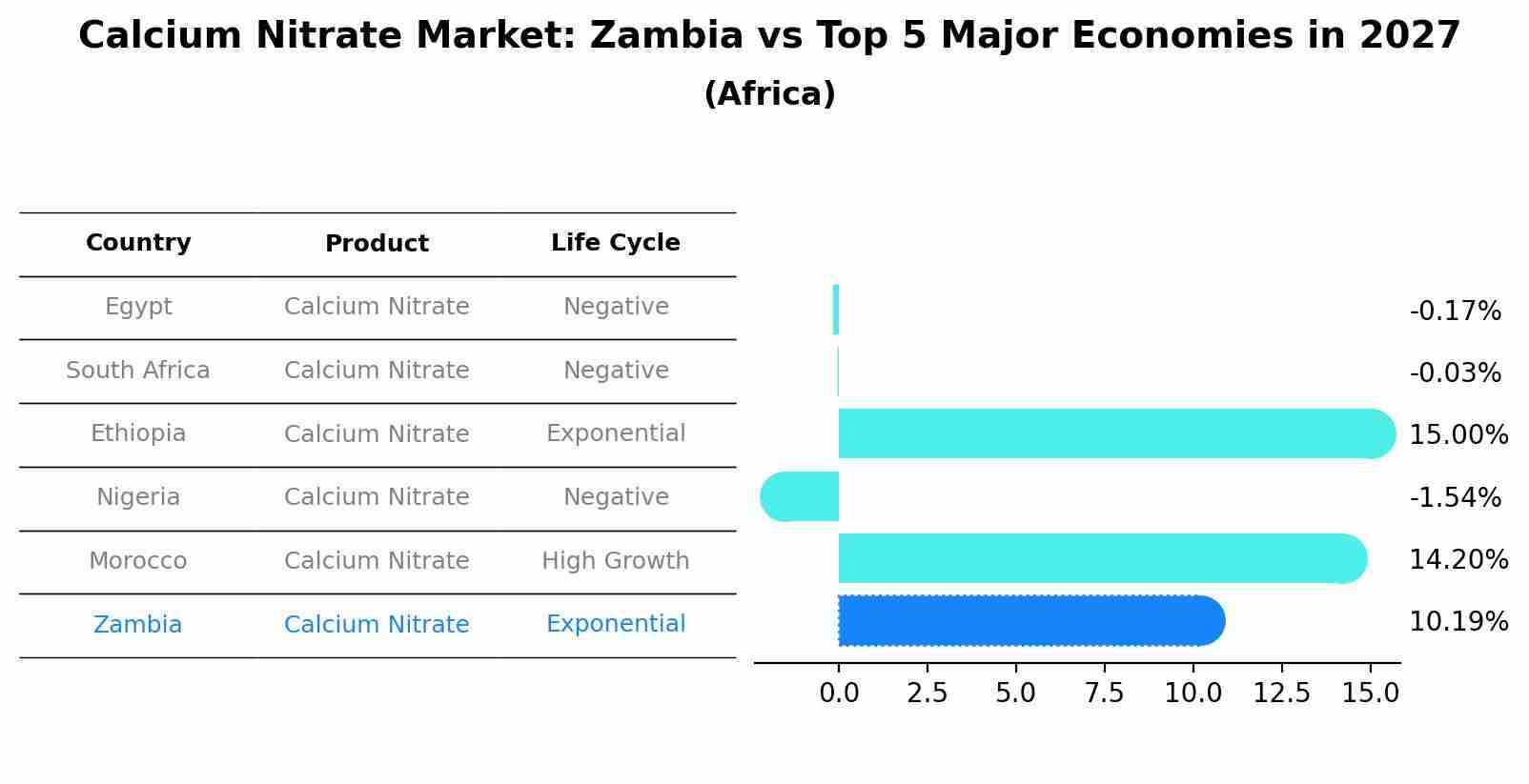 Calcium Nitrate Market: Zambia vs Top 5 Major Economies in 2027 (Africa)